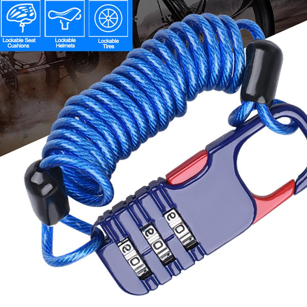Motorcycle Helmet Anti-theft Password Lock Zinc Aluminum Alloy Digit Password Combination Lock Muiltcolor Bicycle Accessories