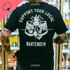 Gothic Harajuku Biker Skull Graphic Tshirts Men Fashion Trend Short Sleev Tops Dark Punk Skulls Retro T Shirt Male Oversized Tee