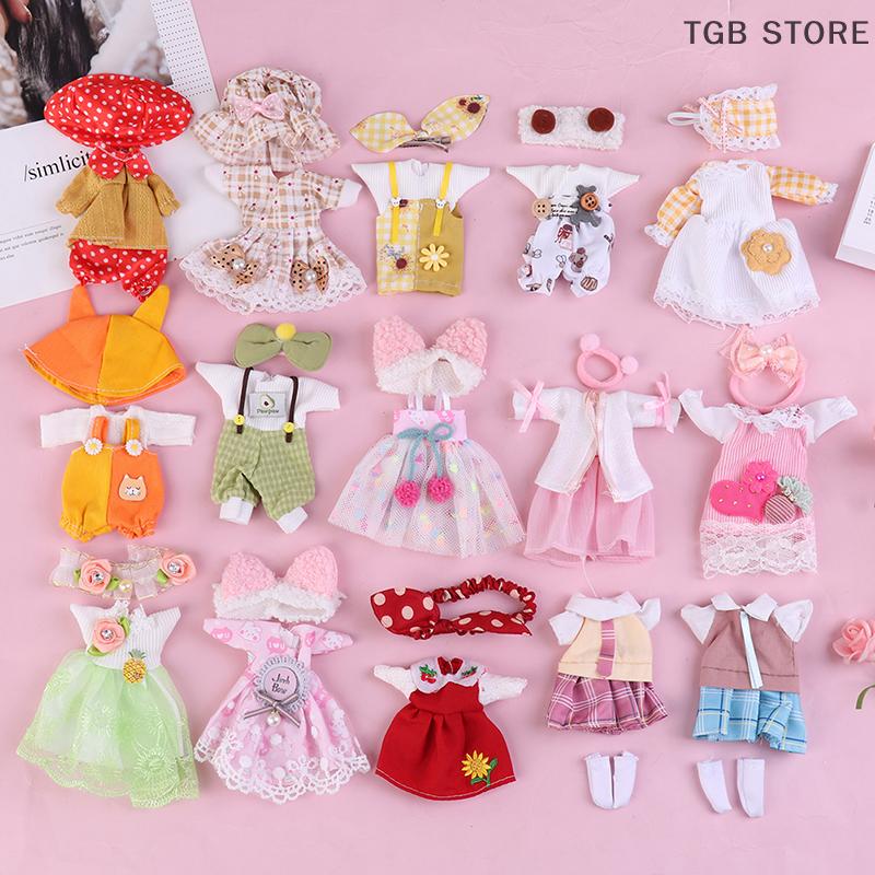 Clothes Set for 16-17cm Ob11 Doll Fashion Suit 1/8 bjd Doll Dressup Skirt 6 Inch Cute Clothes Uniform