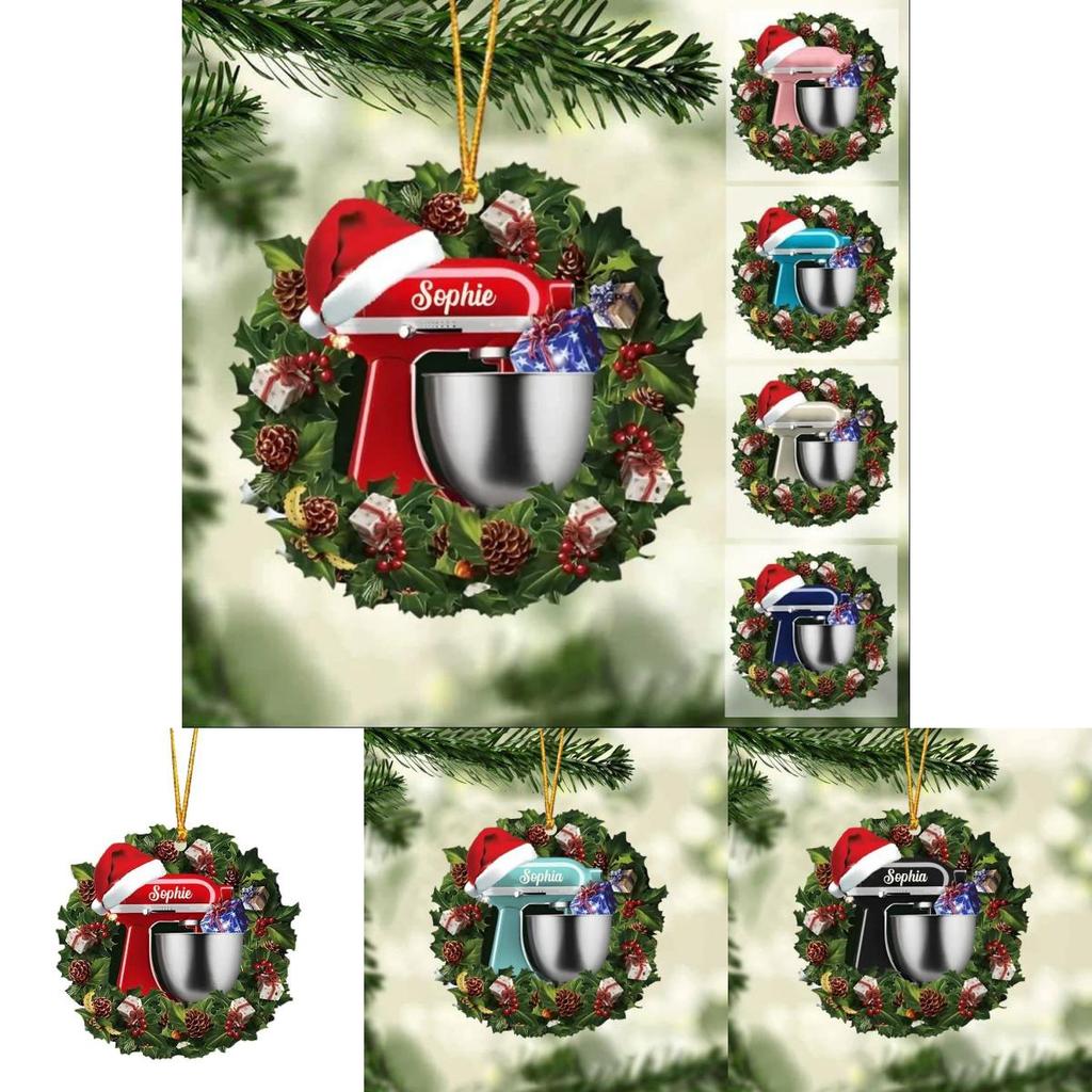 Wyjątkowy Akrylowy Urok Samochodzik Mikser do Pieczenia Stylowa Dekoracja Świąteczna Na Choinki