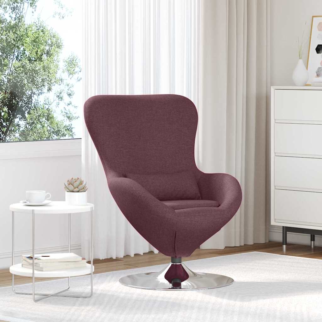 Egg Chair Purple 63 x 73 x 90 cm Fabric