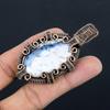 Dendrite Opal 999 Copper Wire Wrapped Pendant, Handmade Gemstone Jewelry Pendant Gift For Birthday