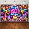 Neon Flash Rainbow Graffiti Splashing Theme Banner Background Disco Rock Music Birthday Party Decoration Photography Backdrop