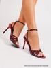 European & American Rhinestone Ankle Strap Stiletto High Heels - Luxurious Open Toe Sandals
