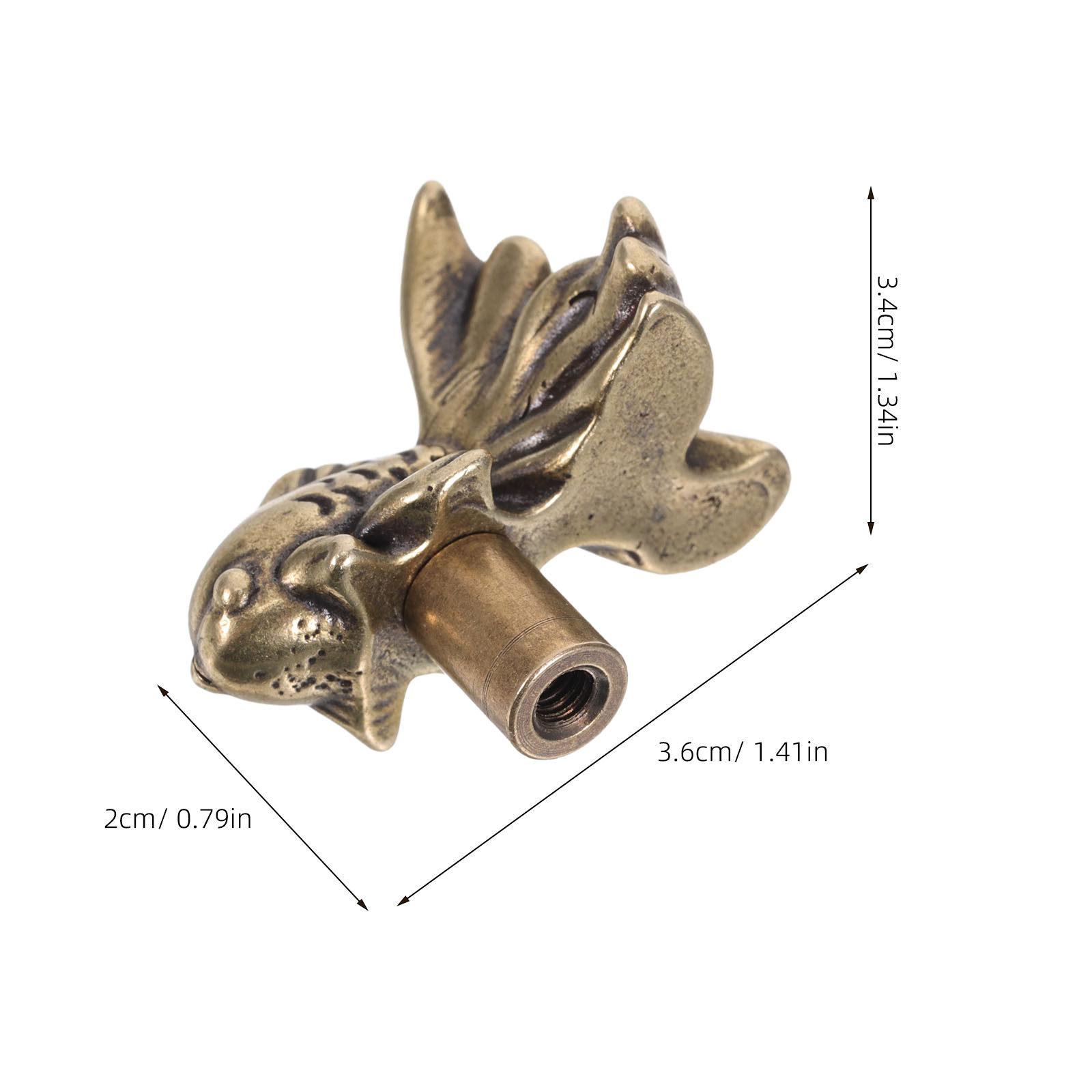 

Decorative Brass Cabinet Handles Gold Fish Knobs for Drawer Cupboard Bathroom Kitchen Room Furniture Enhancement