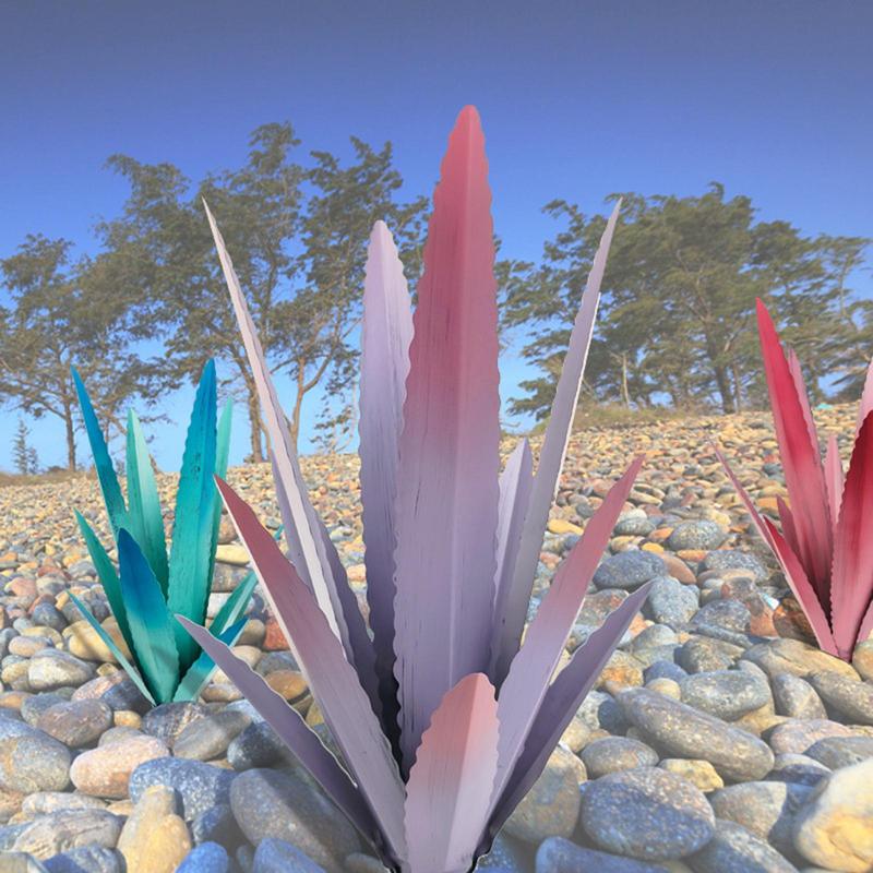 Metal Agave Plant Sculpture Creative Artificial Tequila Landscape Sculpture Rustic Simulation Green Plant Home Decoration