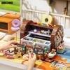 Areax Spongebob Squarepants Crab Burger King Restaurant Cartoon Puzzle Building Blocks Children'S Birthday Gift Anime Ornament