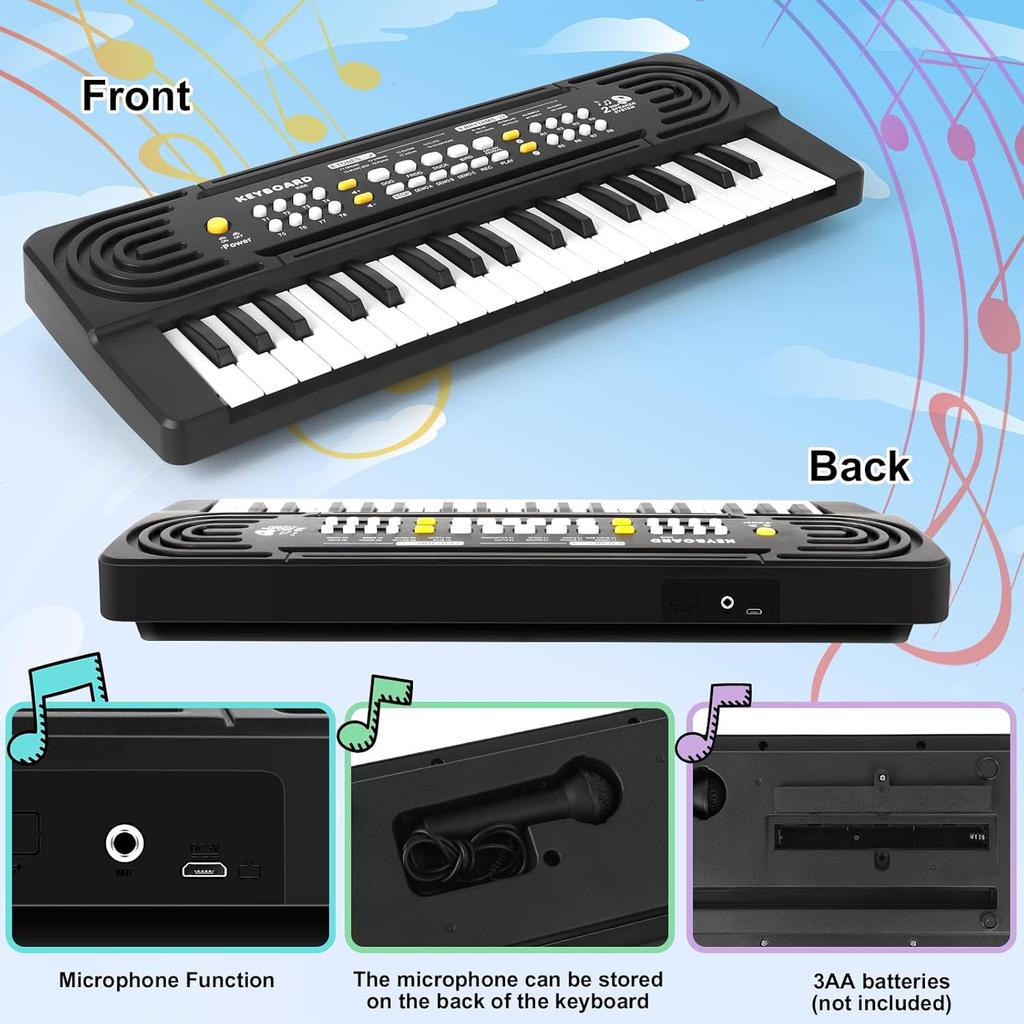 37 Key Upgrade Keyboard Piano for Kids Music Toy Piano Keyboard for Beginners Electronic Piano Toys for 3 4 5 6 Year Old Boys Girls Gifts Ages 3-5