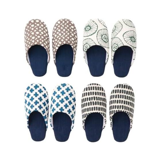 [Belle Maison] Set of 4 slippers, indoor, washable, Scandinavian design