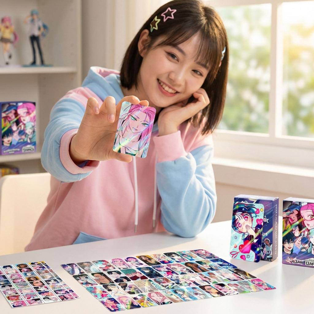 Double-sided 60-slot LOMO Cards + 64 Stickers, Anime Merchandise, Photo Cards, Collectible Cards.