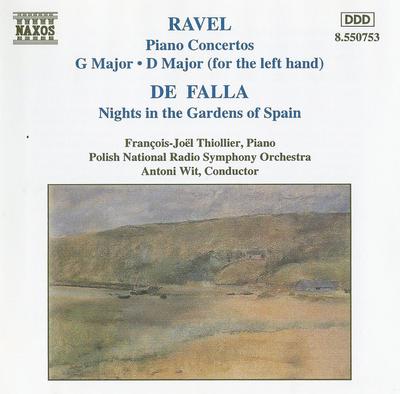 CD MANUEL DE FALLA, MAURICE RAVEL, ANT - Piano Concerti / Nights In the Gard 8550753 Naxos 1994 Europe Classical Used