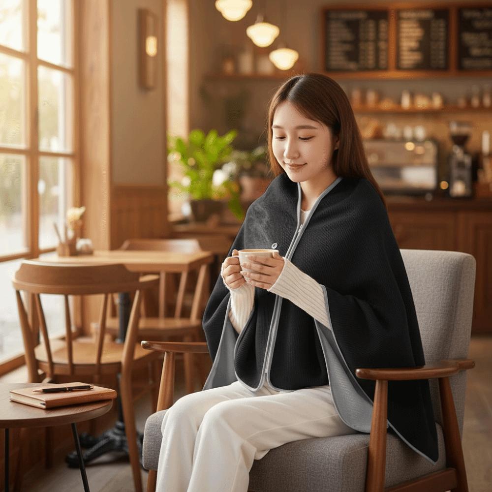 Fast Heating Electric Heated Blanket Washable Body Warmer Wrap Wearable USB Heated Shawl  Outdoor
