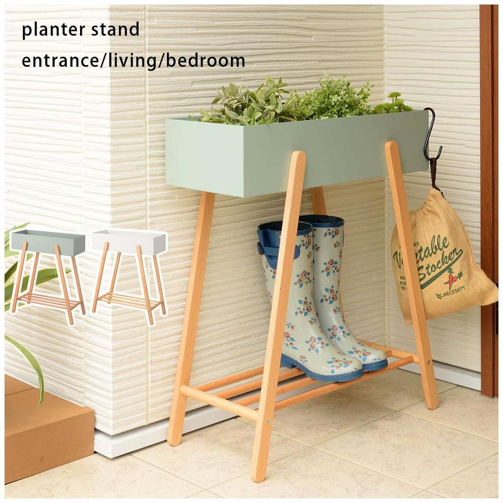 AZUMAYA Planter Stand Green Width x Depth 28 x Height cm PW-51GR 60.5 72.5