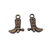 Cowboy Boot Charms Multi Color Alloy Pendants For Western Themed DIY Jewelry