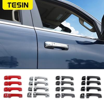 TESIN Car Exterior Door Handle Decoration Cover Protection Shell Trim Sticker Accessories For Dodge RAM 1500