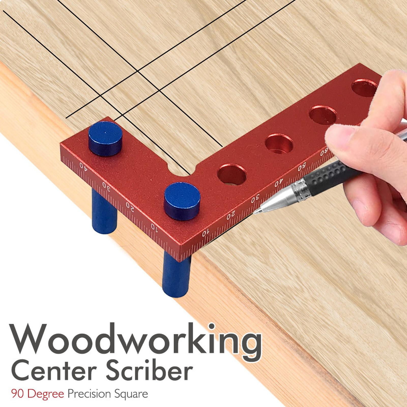 

90 Degree Woodworking Center Scriber Alloy Cabinet Making Square Edge Marking Tool Precision Engraving One Size