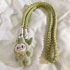 Cute White Labubu Doll Outdoor Travel Mobile Phone Straps Universal Female Accessories with Hanging Chain Lanyard Bag