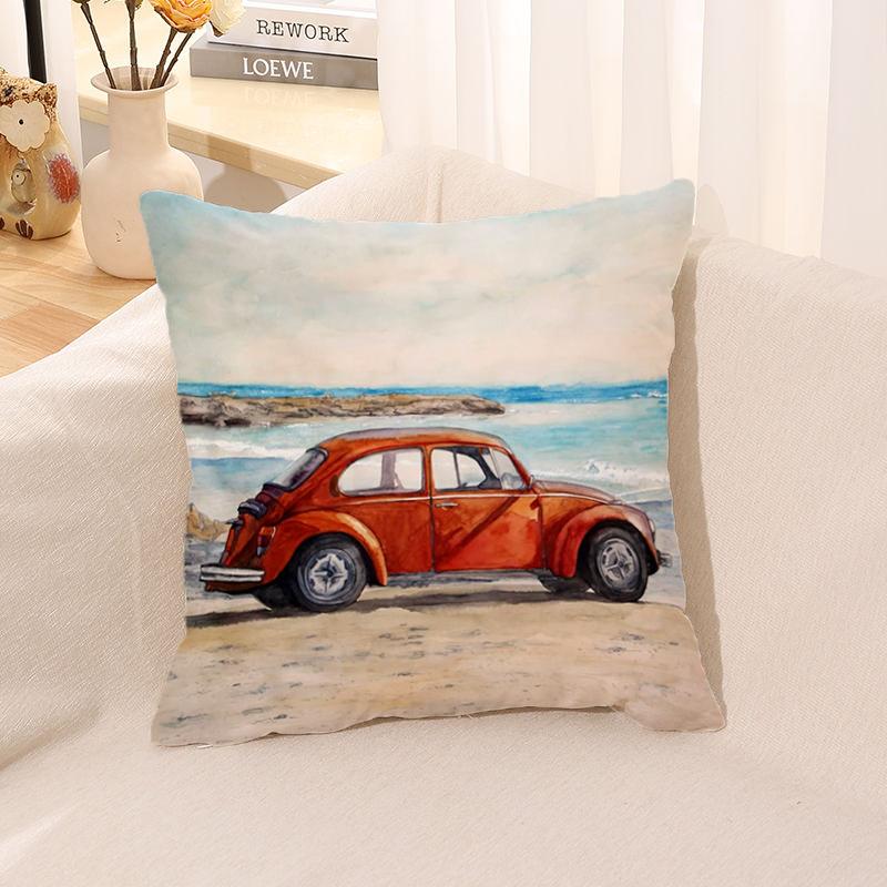 Cushion Cover Watercolor Car Pillow   Room Decor  Case