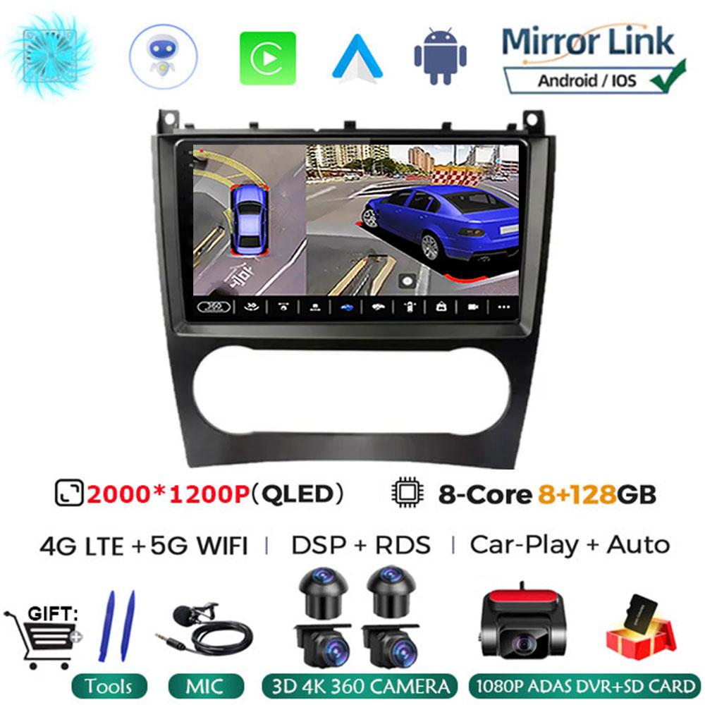 Android 14 For Mercedes Benz W203 W209 C180 C200 C220 C230 2005 - 2009 Car Radio Stereo Multimedia Navigation GPS Carplay AUTO