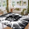 Derby County Football Design Crystal Velvet Rug Soft Decorative Mat for Bedroom Entrance