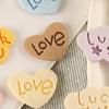 10Pcs/Bag Clothing Accessories Love Letter Leather Label Handbook Diy Embroidery Patch Printed Fabric Label Logo