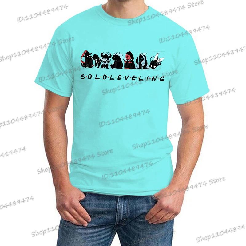 Anime Print Solo Leveling T-shirt Unisex Casual Loose Cool Manga Y2K Tops Sung Jin-Woo Funny Graphic Men Women Fashion Clothes