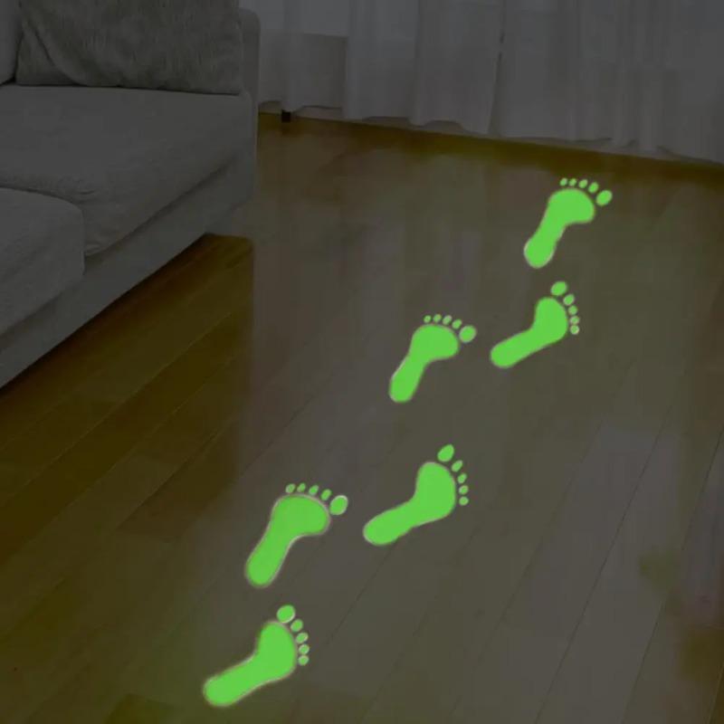 Pvc Footprint Sticker Halloween Glow-in-the-dark Footprint Sticker Set for Room Bedroom Decor Waterproof Pvc for Holiday