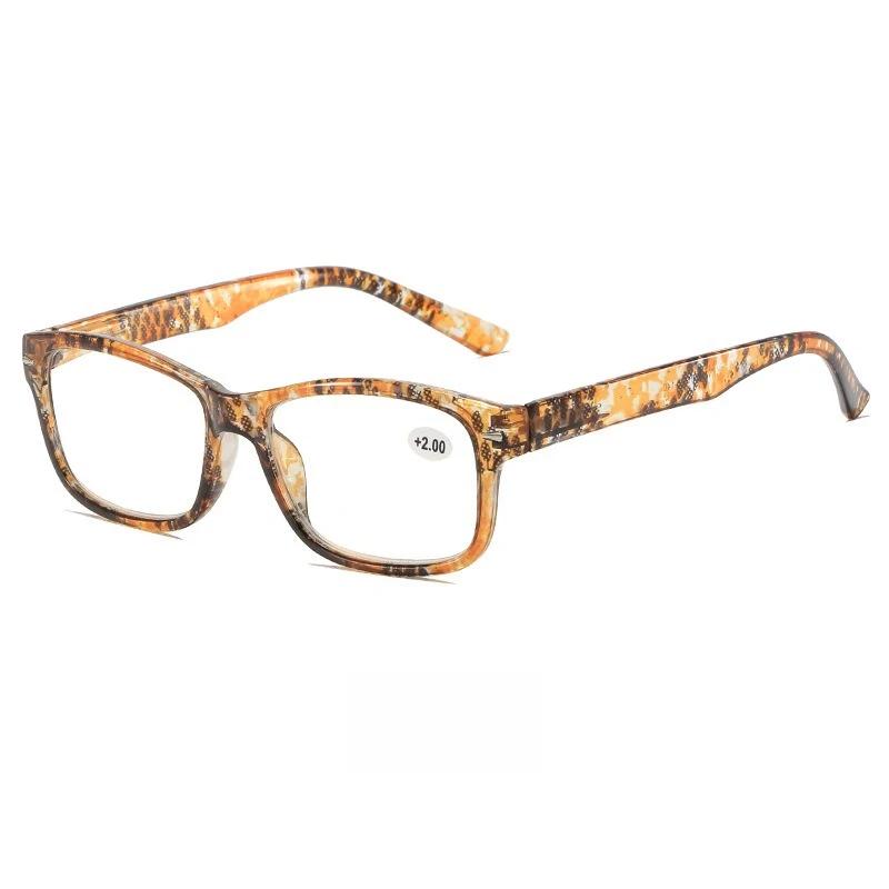

Unisex Fashion High-definition Blue-blocking Light Reading Glasses Men s Women s New Fashion Printing Frame Far-sighted Glasses +4.0 2.5
