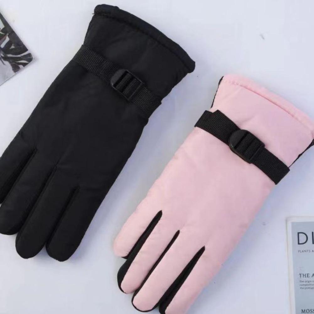 Ski gloves women's winter outdoor riding gloves electric vehicle velvet play snow touch screen thick cotton warm winter cold