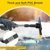 53'' Extendable Retractable Snow Brush & Ice Scraper For Cars/SUVs/Trucks - 360° Rotating Detachable Head, 10" Scratch-Free Squeegee, Ergonomic Foam