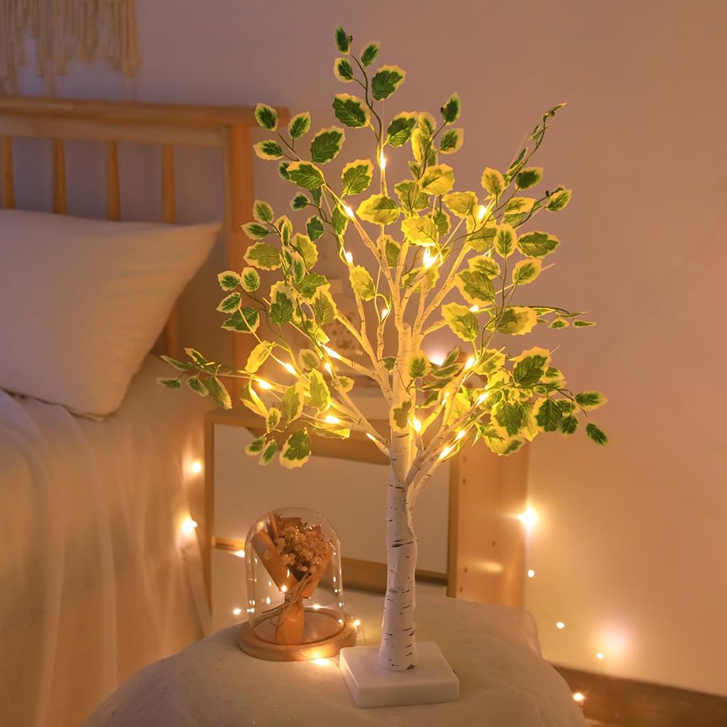 [Romantic Christmas Lamp] Christmas White Birch 1pc Studio Light Stand | Romantic Bedroom Night Light, Indoor Photo Shooting Ambient Light