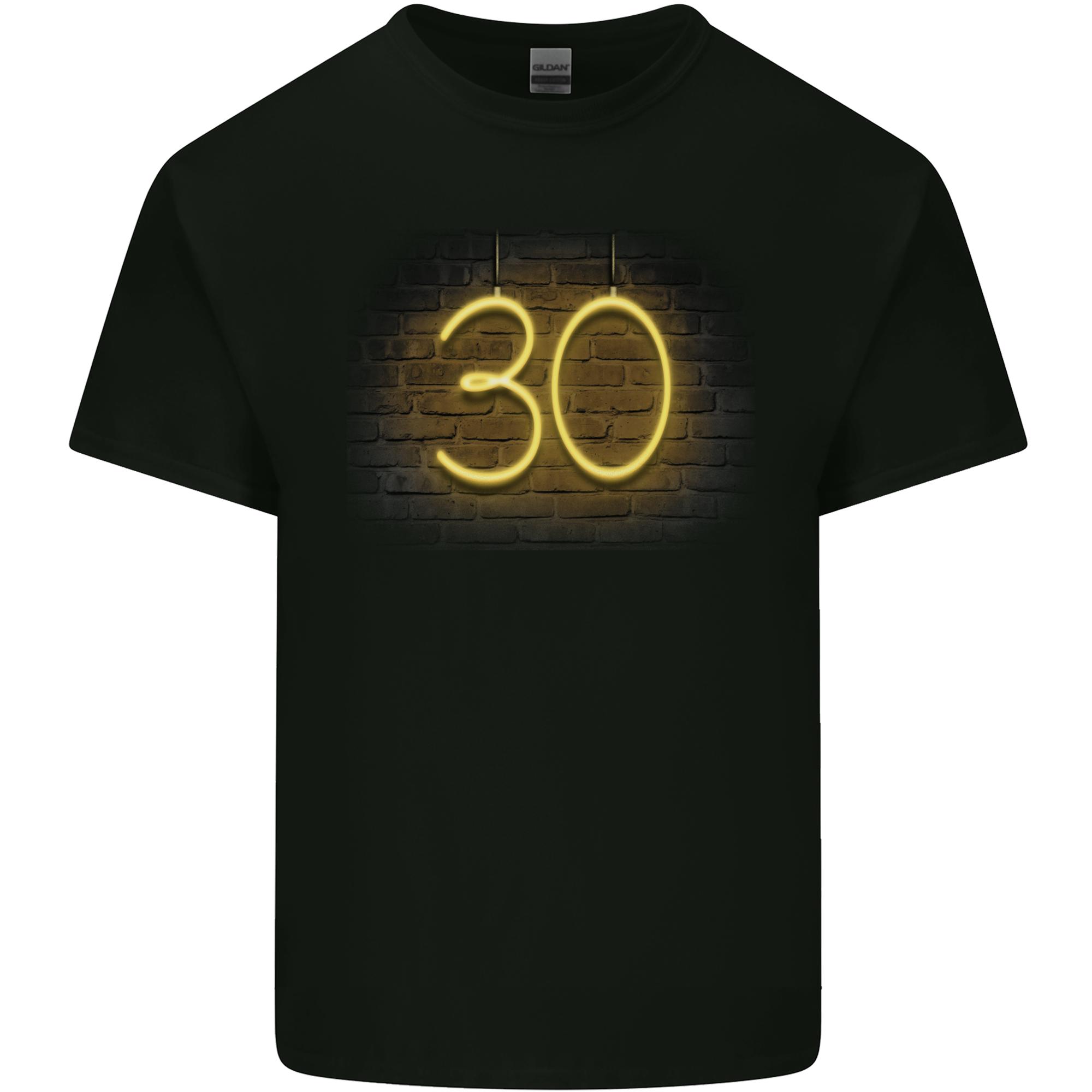 30th Birthday Neon Lights 30 Year Old Unisexs Light Cotton TShirt S