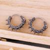 Modische Schwarze Schädel Einfache Ohrringe Herren Edelstahl Hip Hop Rock Biker Ohrringe Punk Vintage Skelett Schmuck Als Geschenk