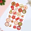 24Pcs/sheet Christmas Advent Calendar Number Sticker DIY Cookie Candy Packaging Sticker Gift Bag Wrapping Seal Dot Label