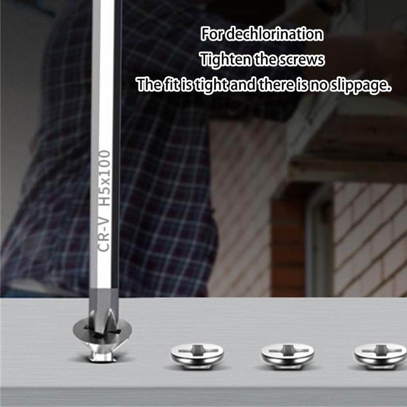 Long Screwdriver Magnetic Crossing Screwdriver Steel Screw Driver For Disassemble Toy Items Repair Tool 75mm/100mm