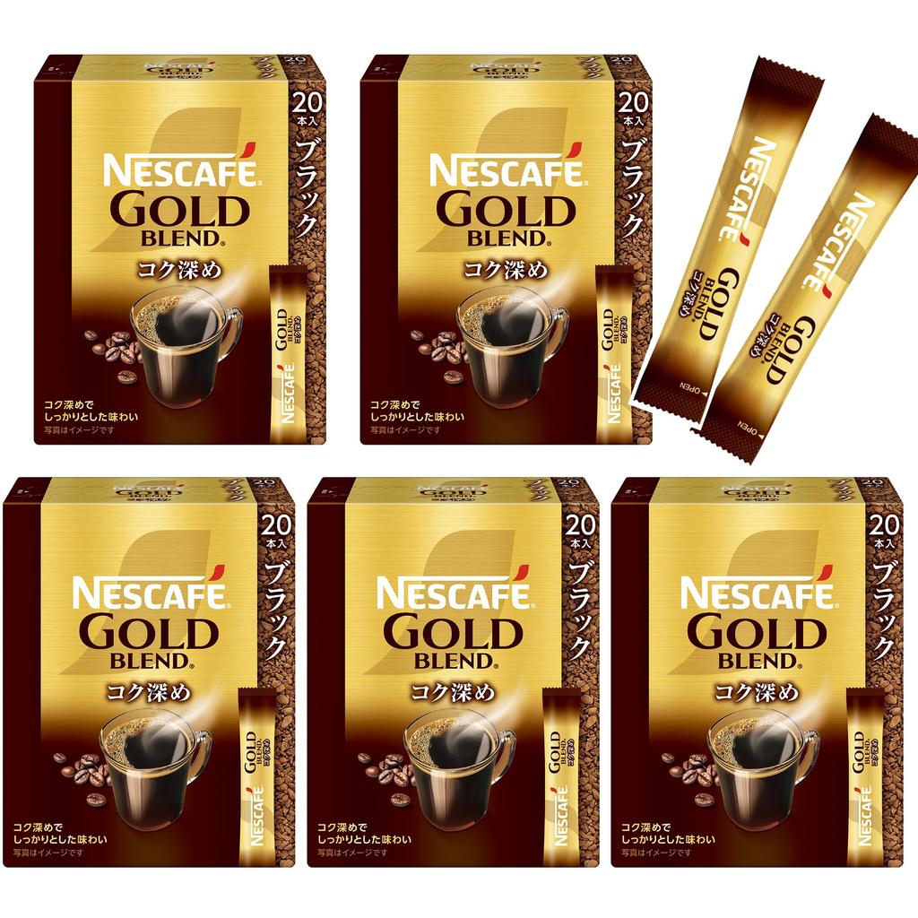Gold Blend Rich Coffee 100 Regular Soluble Individually Wrapped Nescafé Sticks, Black, Sticks, Boxed, Coffee,