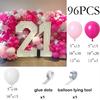 134pcs Pink Balloons Arch Kit Hot Red Rose Gold Balloon Garland Girl Princess Theme Birthday Party Baby Shower Decoration Globos