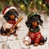Dog Lover Holiday Advent Gifts 2026 Dachshund Calendar, 24 Days Acrylic Baseball Figures Theme Party Supplies Christmas Countdown Collectible Cartoon