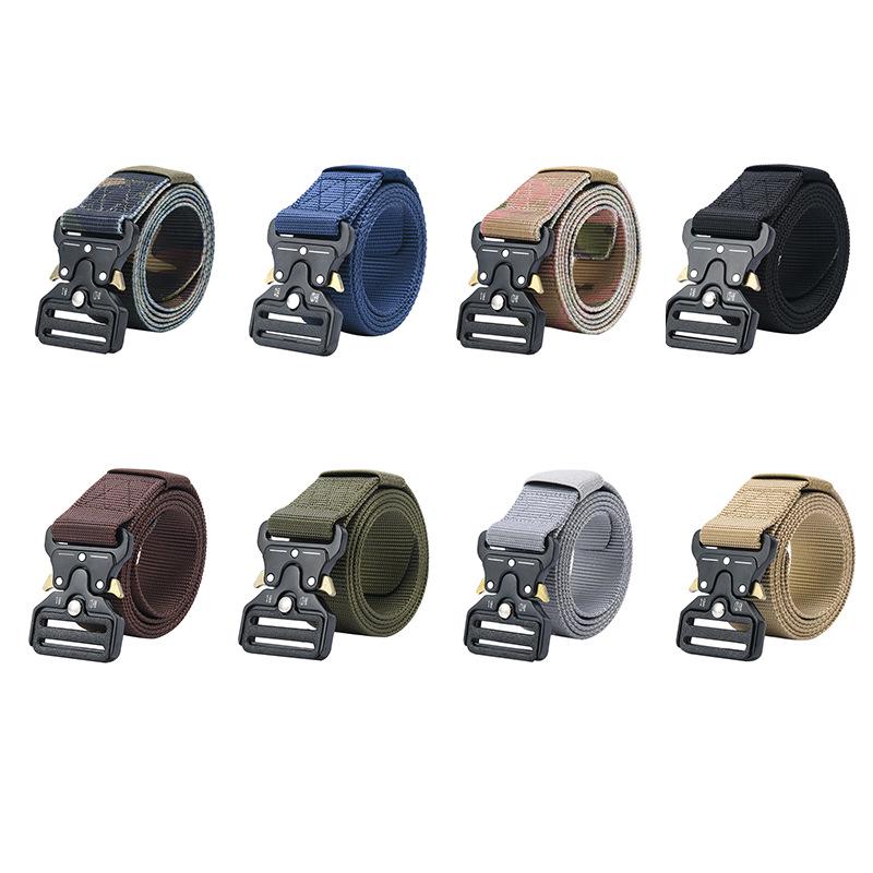 Elastic Tactical Nylon Belt with Alloy Buckle, Popular for Outdoor Use, Customizable Size