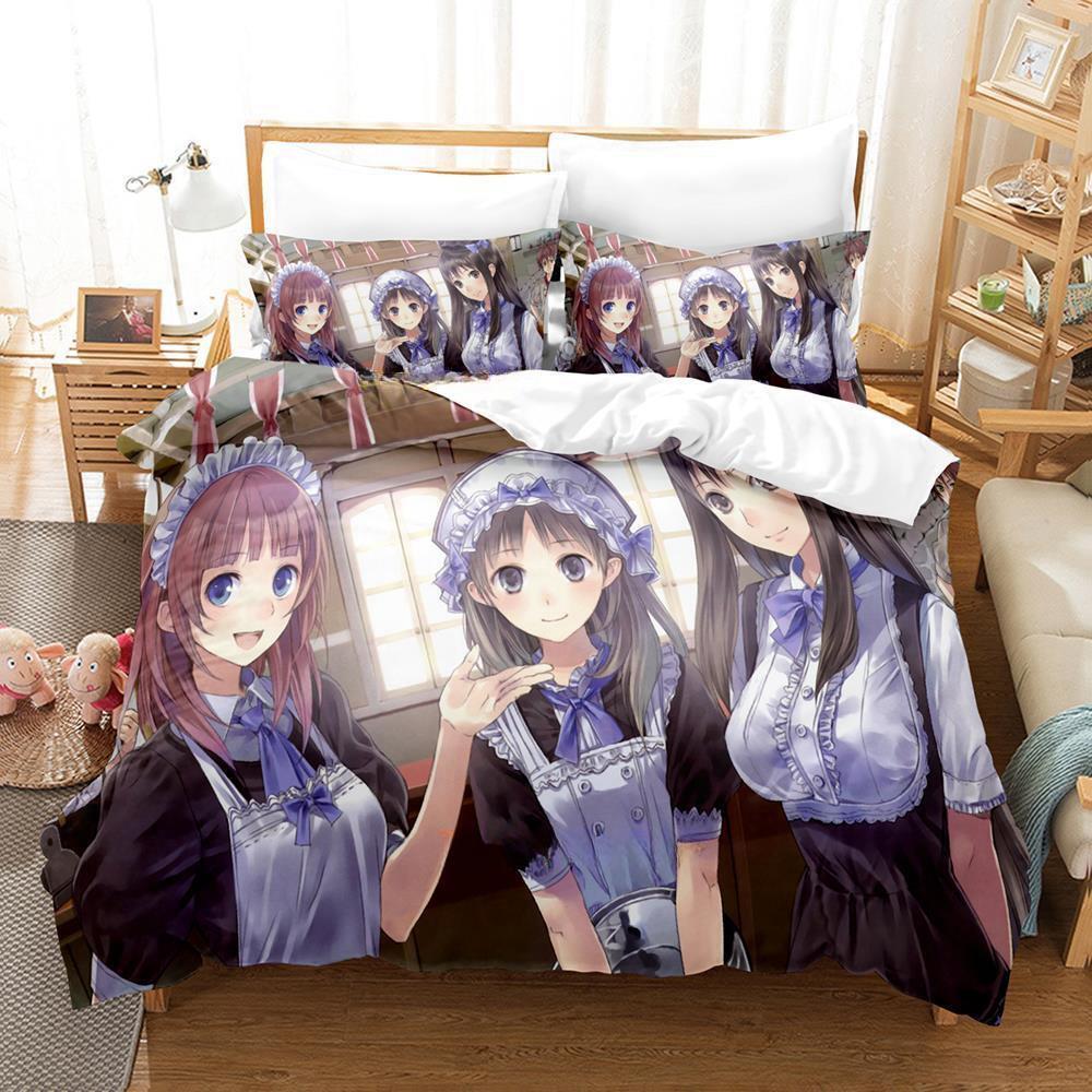 Atelier Totori The Adventurer Of Arland Bedding Set Cartoon Anime three-piece Set Adult Kid Bedroom Duvet Cover Sets 3D Kawaii