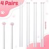 Leinuosen 4 Pairs Cat Paw Chopsticks Pink Paw Prints Reble Non Slip Cute Grip Eating Chopstick with Cat Design Gift for Kitty Themed Party Favors