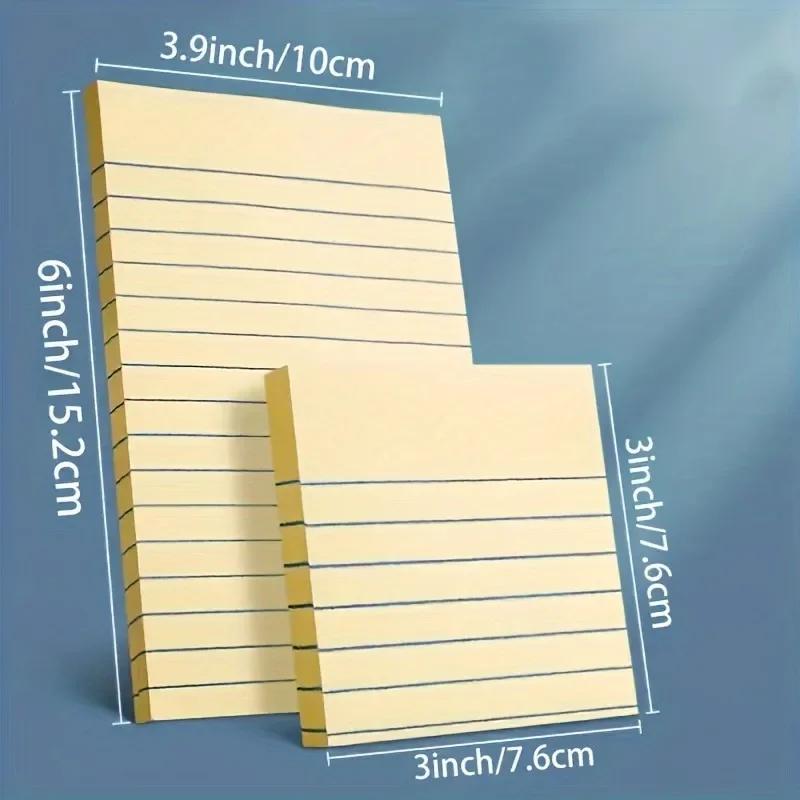 200sheets Line Sticky Notes 4 Colors Portable Student Note Marker Writing Sticky Notes Self-Adhesive Easy To Apply Notepad