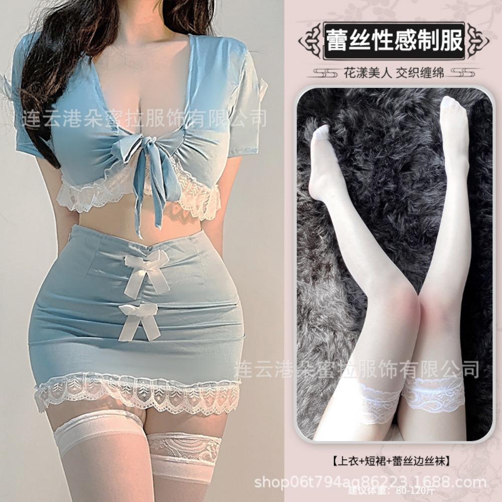 Wholesale Sex Uniform Passion Sexy Secretary Split Suit Nightclub Hip Skirt Underwear Student JK Uniform