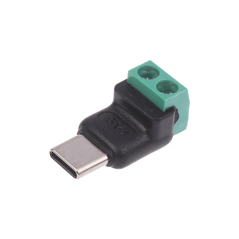 

1Pcs USB C Adapter Male 2 Pin No Solder Electrical Equipment Solderless Connectors For Industrial Scientific Repair Charging