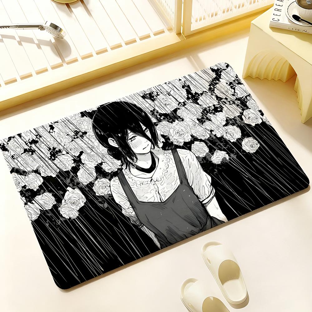 Hot Chainsaw Man R-Raza Floor Mat Cozy Flannel Soft Thick Non-Slip Mat For Living Room Bedroom Kitchen Decor Rugs