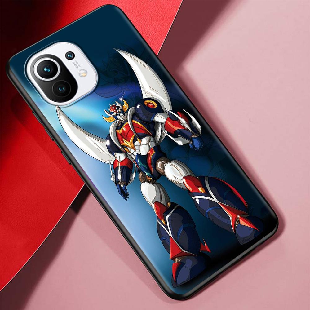 Pouzdro na mobil Manga Mazinger Z Anime pro Xiaomi Poco X3 NFC M3 Mi 11 Lite 5G 12X 11T 10T 12 Pro 9T Note 10 9 Silikonové Černé