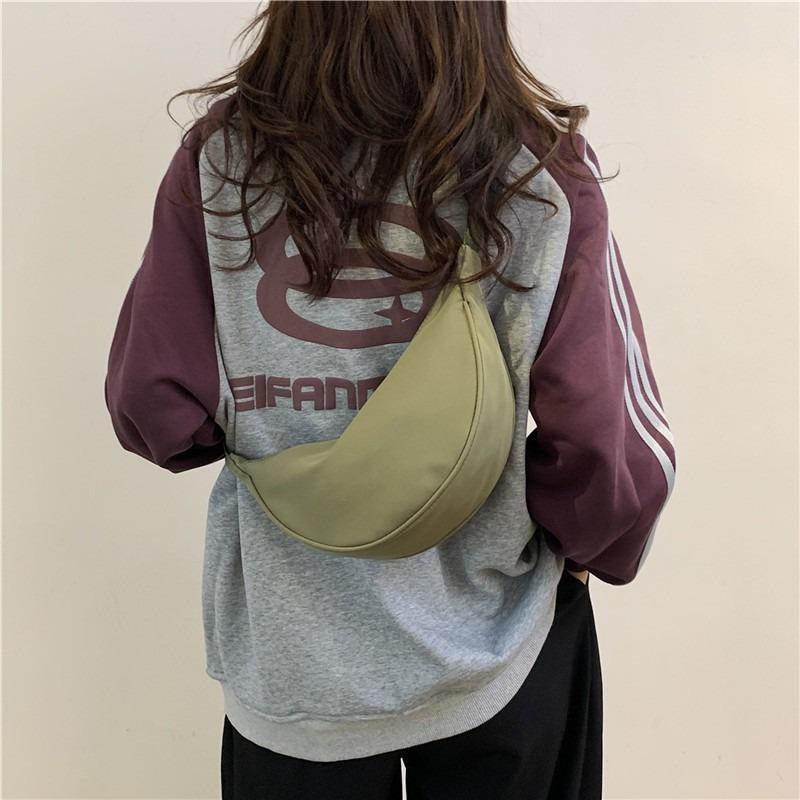 New nylon bag simple fashion messenger dumpling bag trend versatile student casual shoulder women's bag