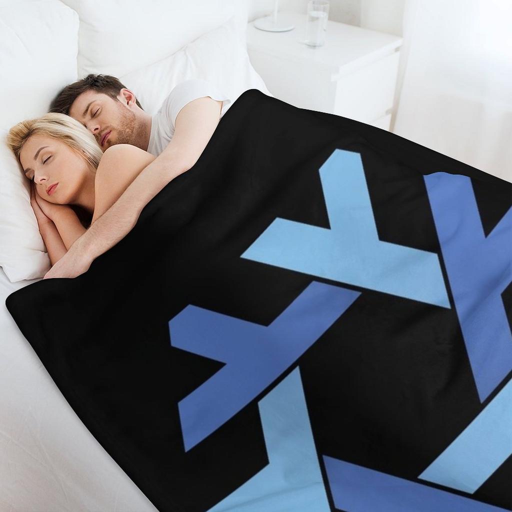 NixOS logo Throw Blanket For Decorative Sofa Comforter warm for winter blankets ands Blankets
