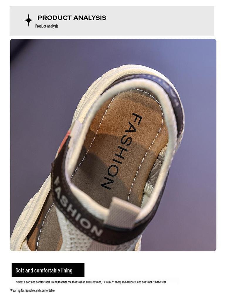 2025 Leichte Klettverschluss-Sandalen für Kinder - Sportliches Design mit Zehenschutz für Jungen und Mädchen