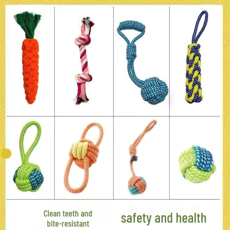 Durable Cotton Rope Frisbee Toy Set for Small To Medium Dogs